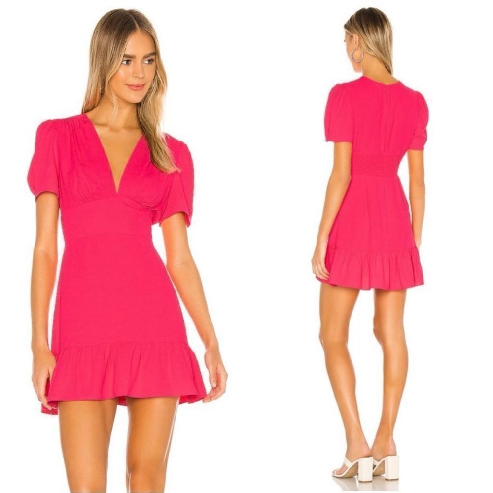 Amanda Uprichard Rosen Mini Pink Begonia Dress  Size XS